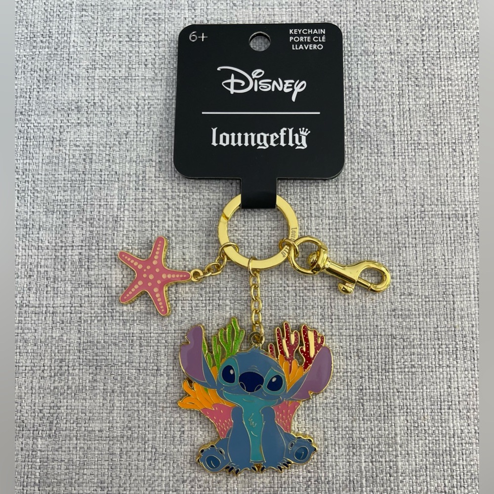 Loungefly Disney Lilo & Stitch Sea Multi-Charm Keychain